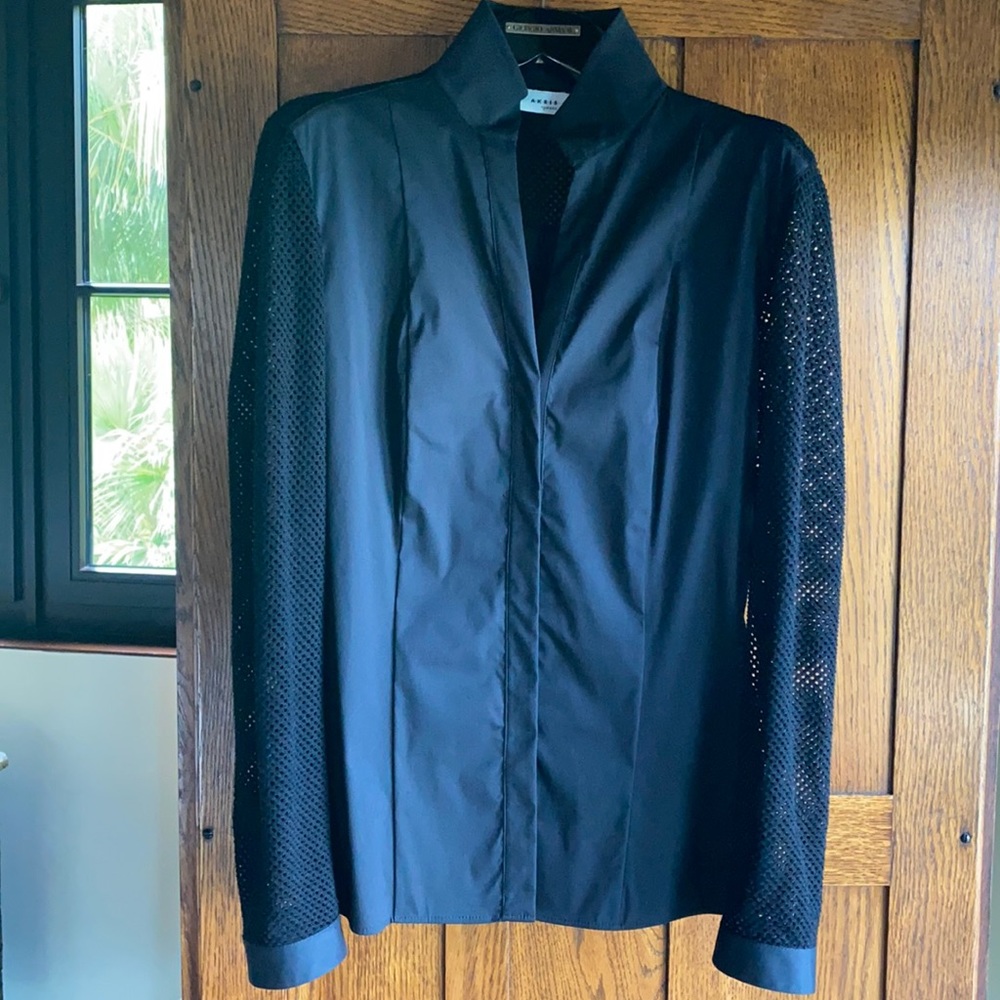Akris Punto cotton stretch blouse